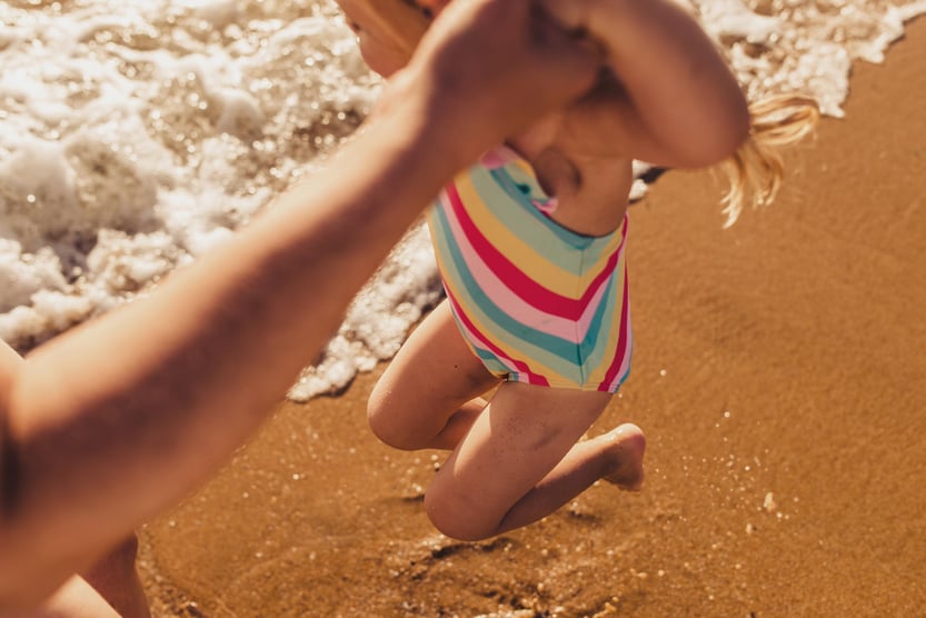 kid at the beach
