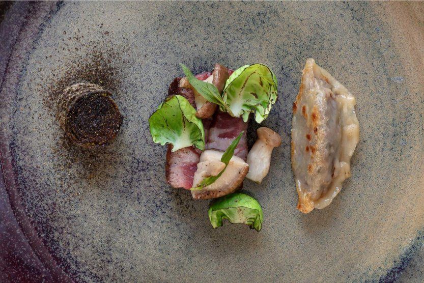 Restaurantes Michelin Normandía Plato Jardin des Plumes