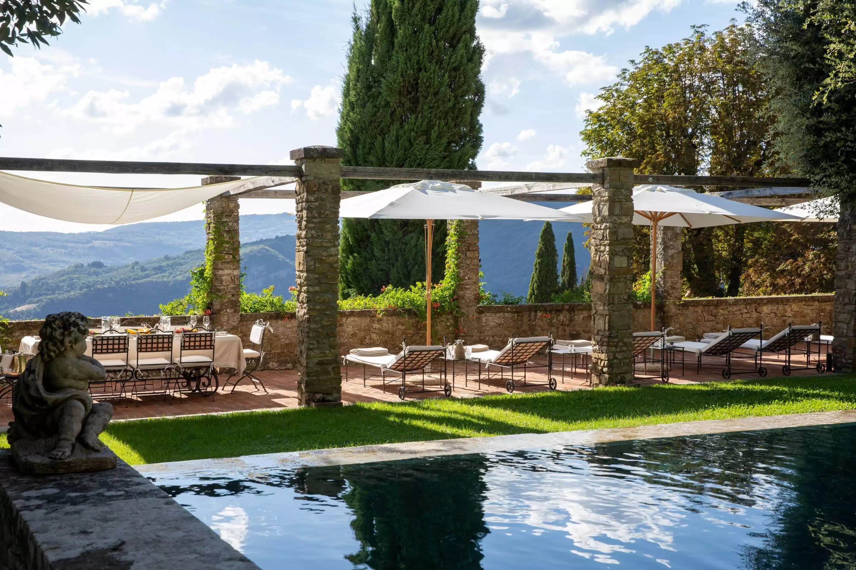 Nature view at Villa Medicea in the countryside of Florence