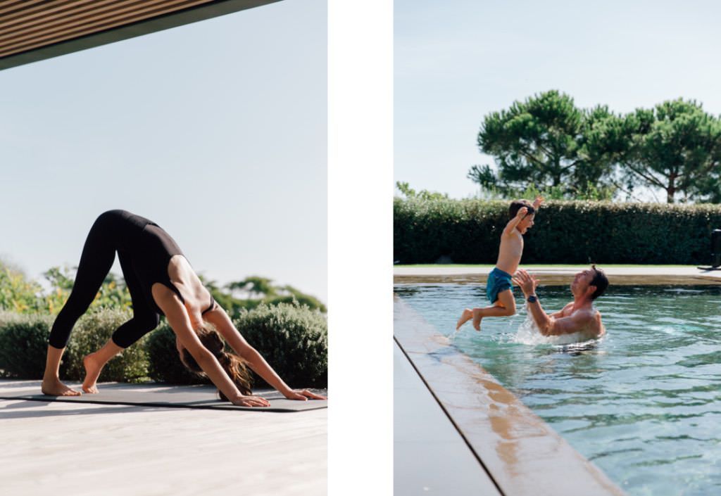 yoga and swimming